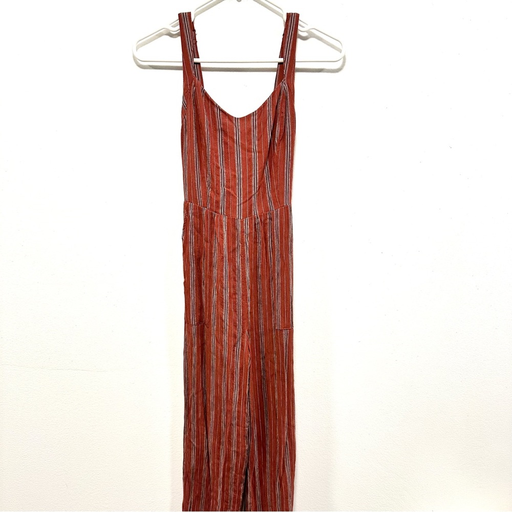 American eagle outfitters casual red stripped jumpsuit size XS!